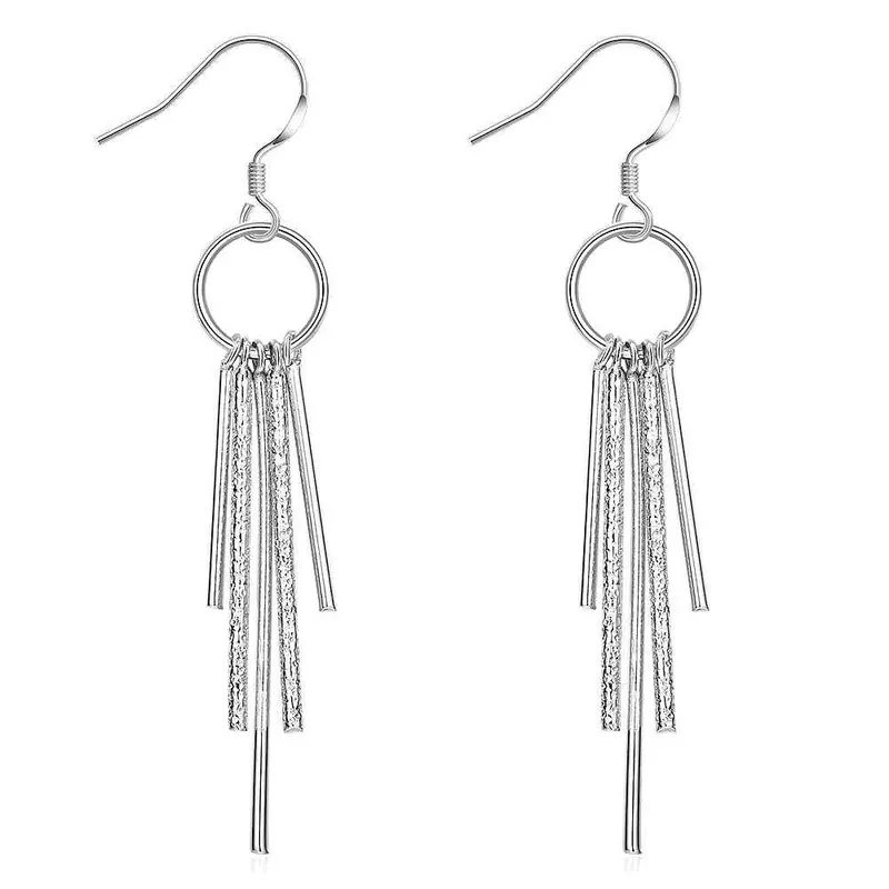 Silver Plated Earing Five Post Drop Earring Silver Plated Earrings  26 1