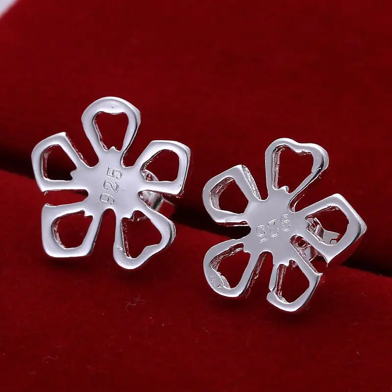 Silver Plated Earing Flower Stud Earring Silver Plated Earrings  53 1
