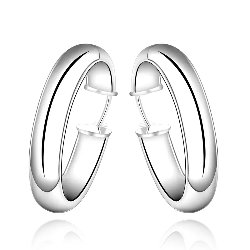 Silver Plated Earing Inlain Flower Hoop Brinco Jewelry 2 3 2