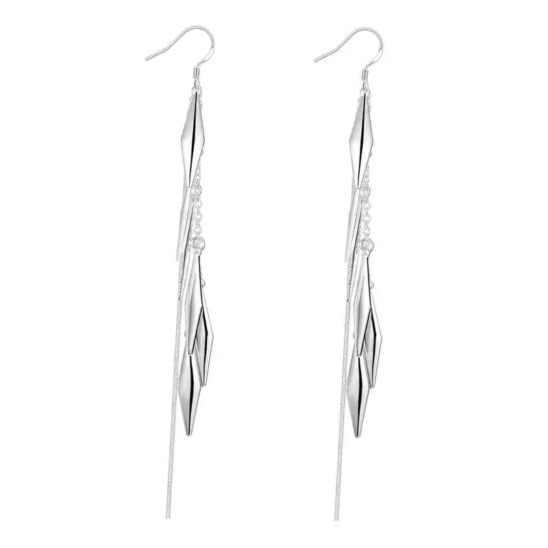 Silver Plated Earing Jewelry Cute Leaf Drop Earring 317 1