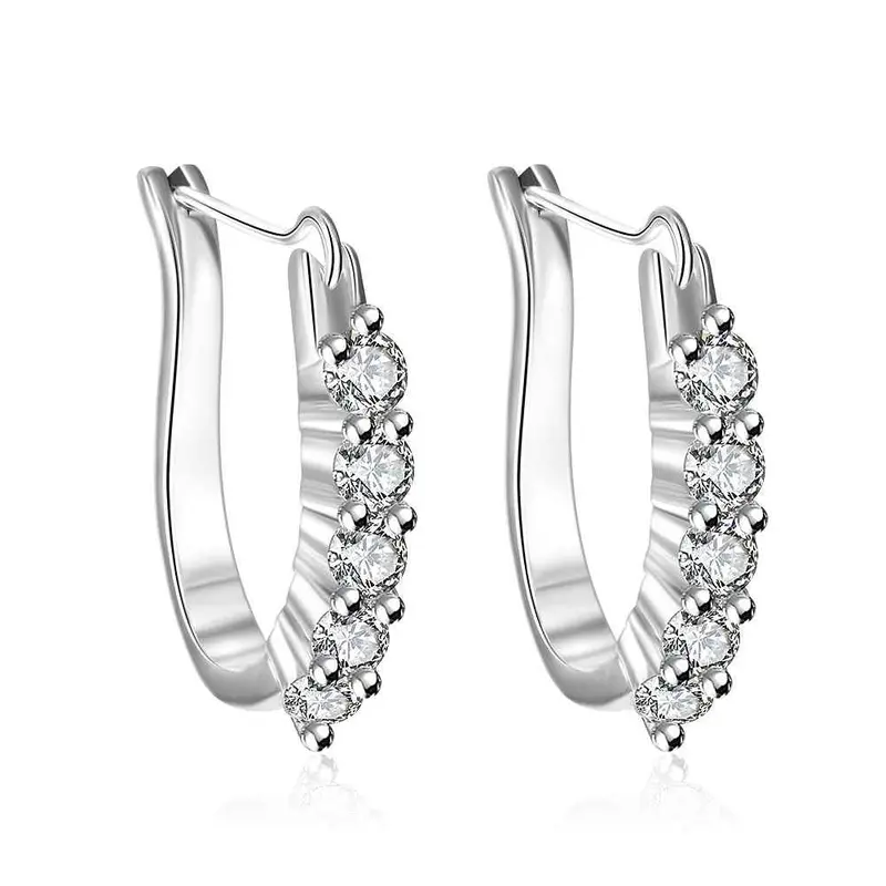 Silver Plated Earing Jewelry Cute Zircon Earring 312 1