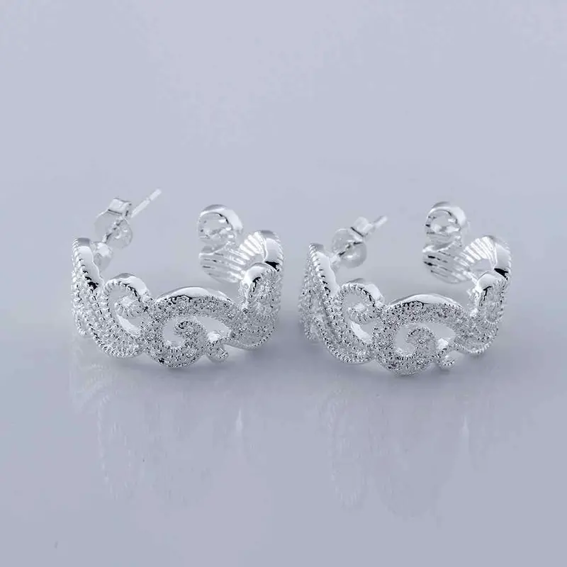 Silver Plated Earing Jewelry Ruyi Cloud Stud Earring 56 1