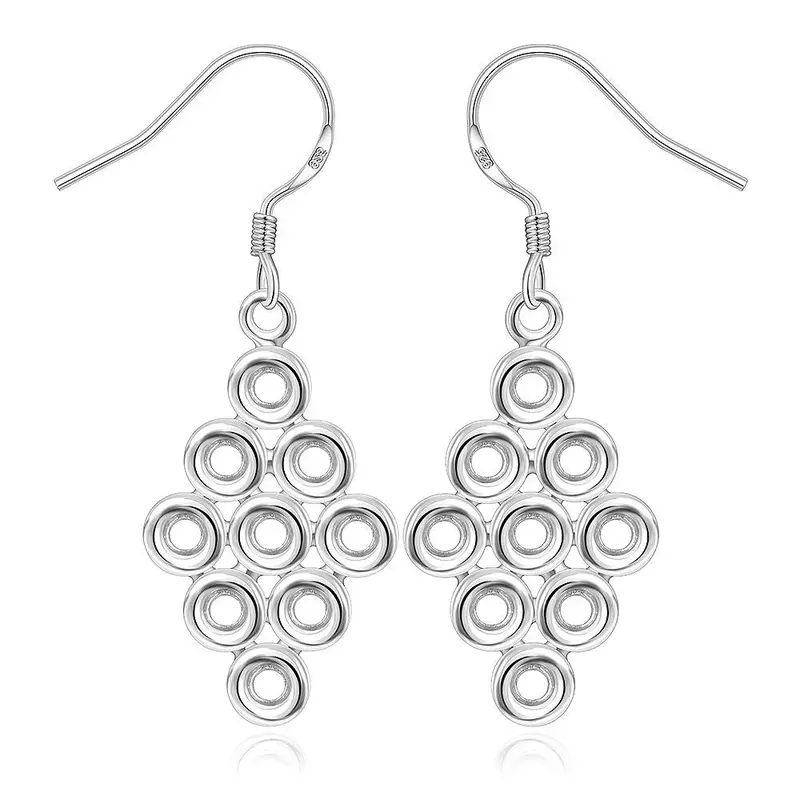 Silver Plated Earing Multi-O Prism Drop Pendientes Bijouterie 275 1