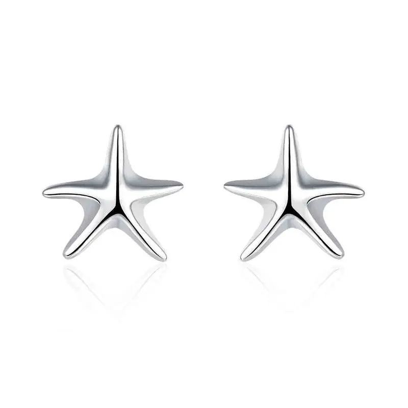 Silver Plated Earing Seastar Stud Earring Silver Plated Earrings  33 1