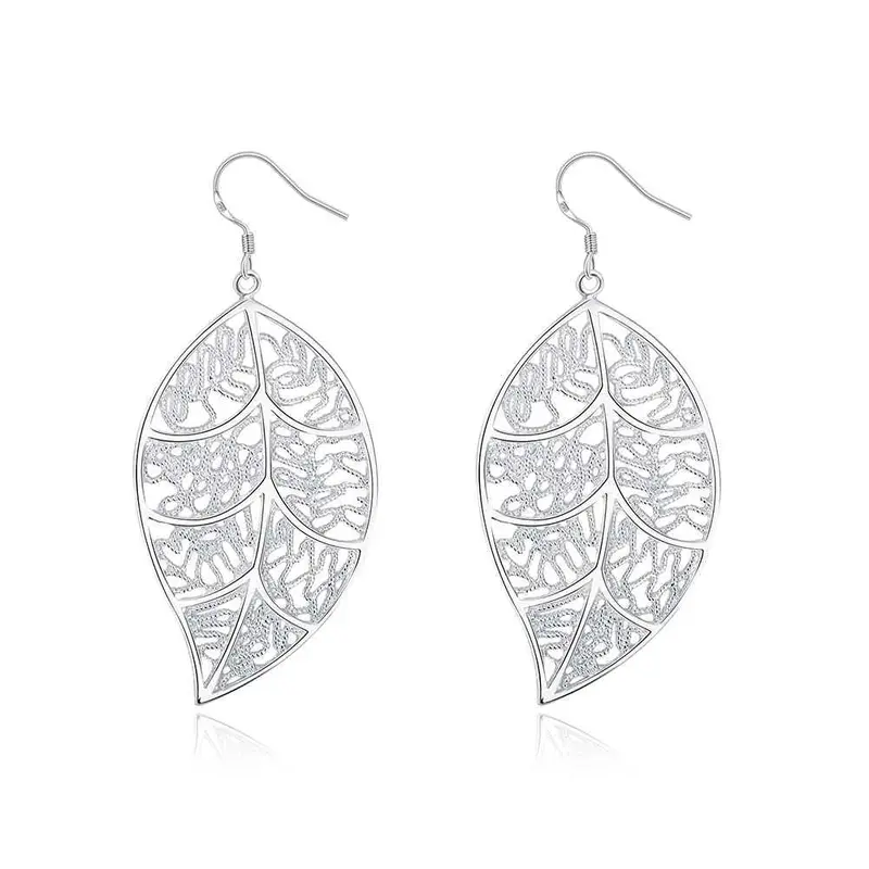 Silver Plated Earing Silver Plated Jewelry Leaf Earring 128 1