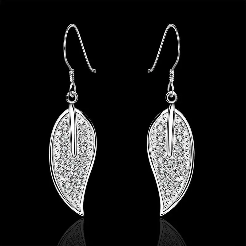 Silver Plated Earing Silver Plated Jewelry Leaf Tree Earring 575 2