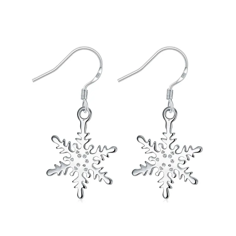 Silver Plated Earing Silver Plated Jewelry Snow Flower Earting 3 2 1