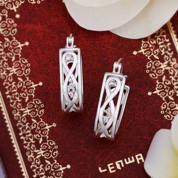 Silver Plated Earing Sterling Silver Jewelry Style Drop Earrings 387 2
