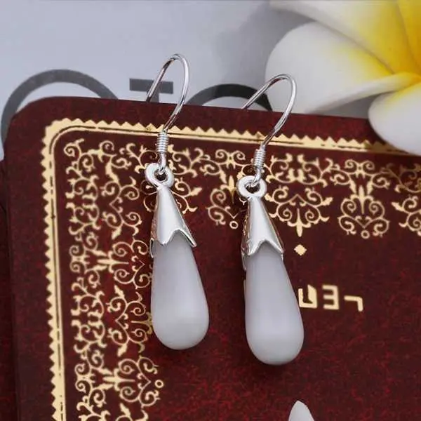 Silver Plated Earing Sterling Silver Jewelry Waterdrop Drop Earrings 348 1