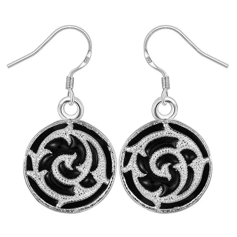 Silver Plated Earing Vortex Drop Earring Silver Plated Earrings 6 8 1