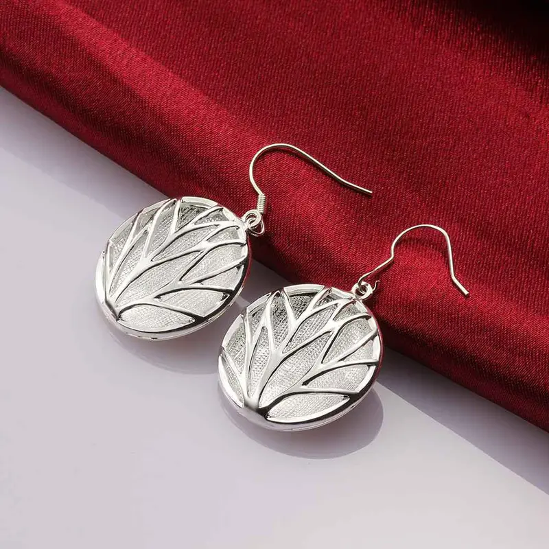 Silver Plated Earring Sand Round Cattle Drop Cufflinks Costume Jewellery 217 1