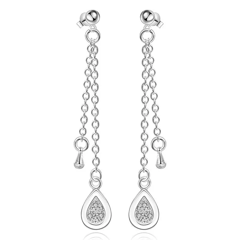 Silver Plated Earrings Waterdrop Drop Boucle Doreille Femme Jewelry Display 189 1