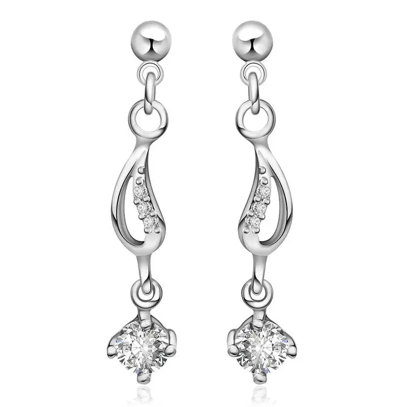 Silver Plated Earrings Waterdrop Drop Boucle Doreille Femme Jewelry Display 189 2