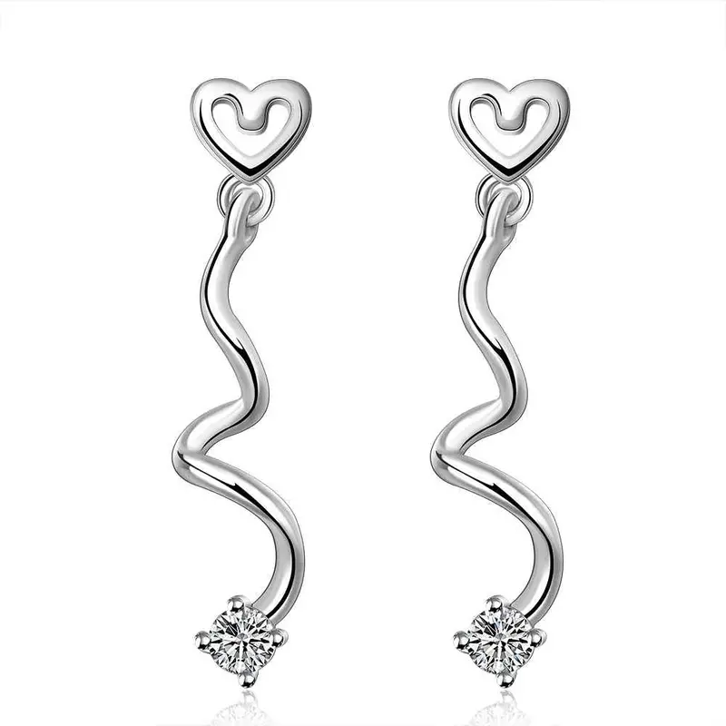 Silver Plated Earrings Waterdrop Drop Boucle Doreille Femme Jewelry Display 189 3