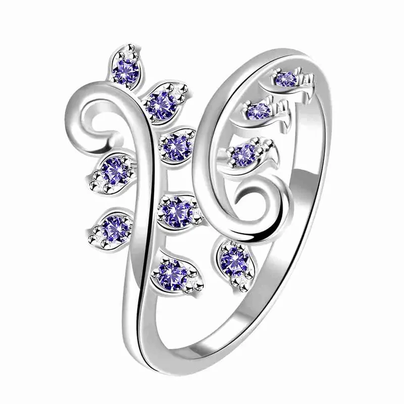 Silver-Plated Engagement Ring Confusion Of The Willow Aneis Wedding Decoration 1