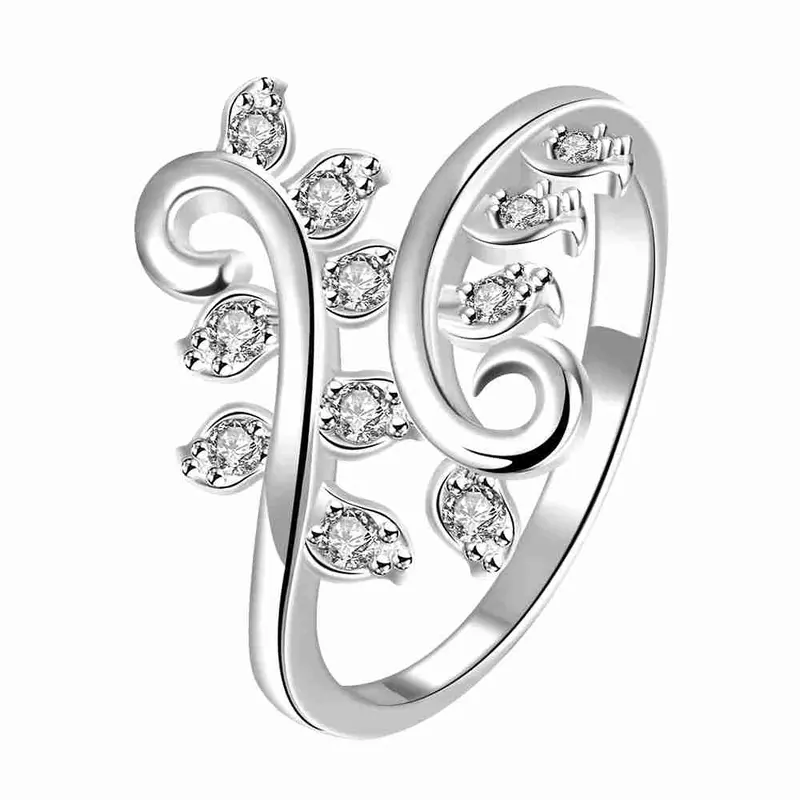 Silver-Plated Engagement Ring Confusion Of The Willow Aneis Wedding Decoration 3