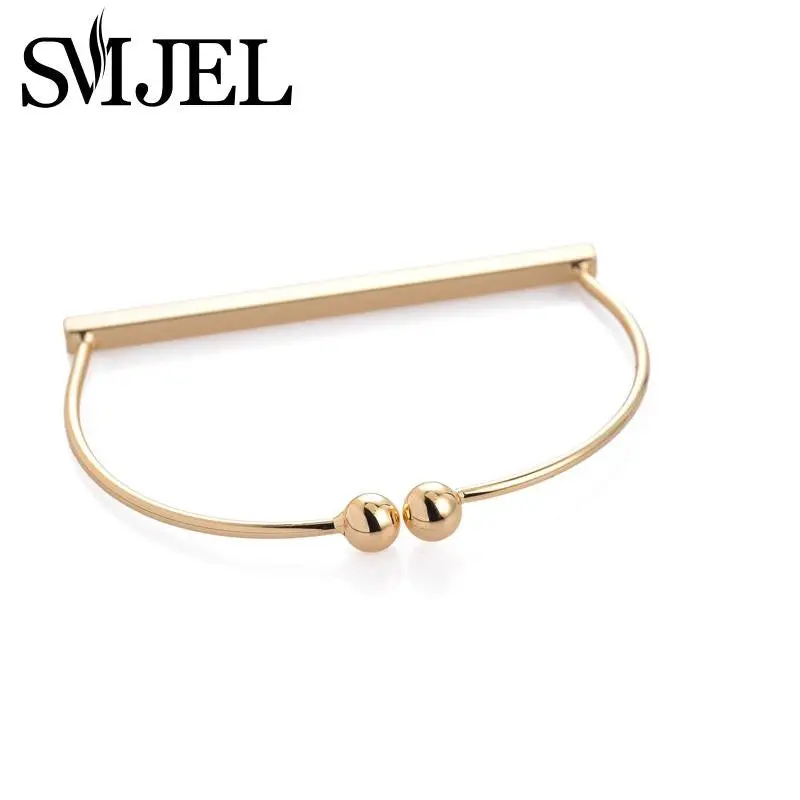 Silver Plated Half Round Bangles Simple Horizontal Bar Stick Thin Wire Bangle Bracelet Gifts G034 1