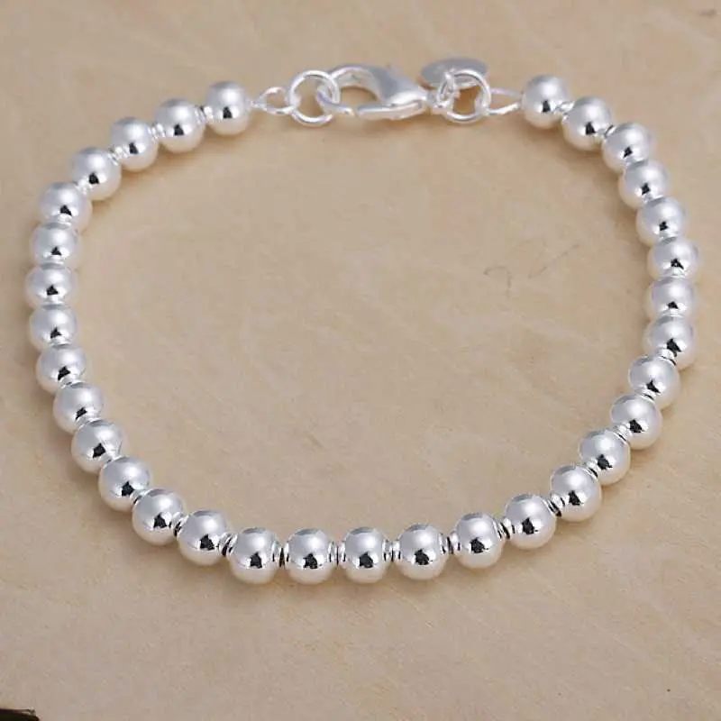 Silver Plated Jewelry Bracelet Fine Bead Bracelet And Retail114 1