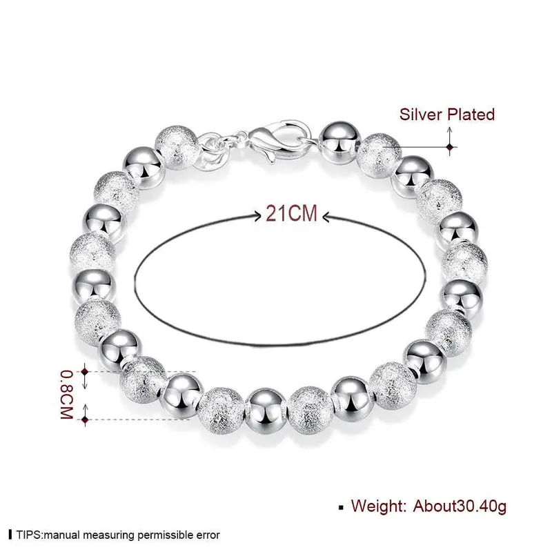 Silver Plated Jewelry Bracelet Fine Beads Bracelet And Retail 2