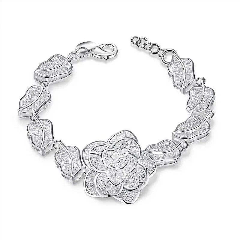 Silver Plated Jewelry Bracelet Fine Rose Bracelet And Retail244 1