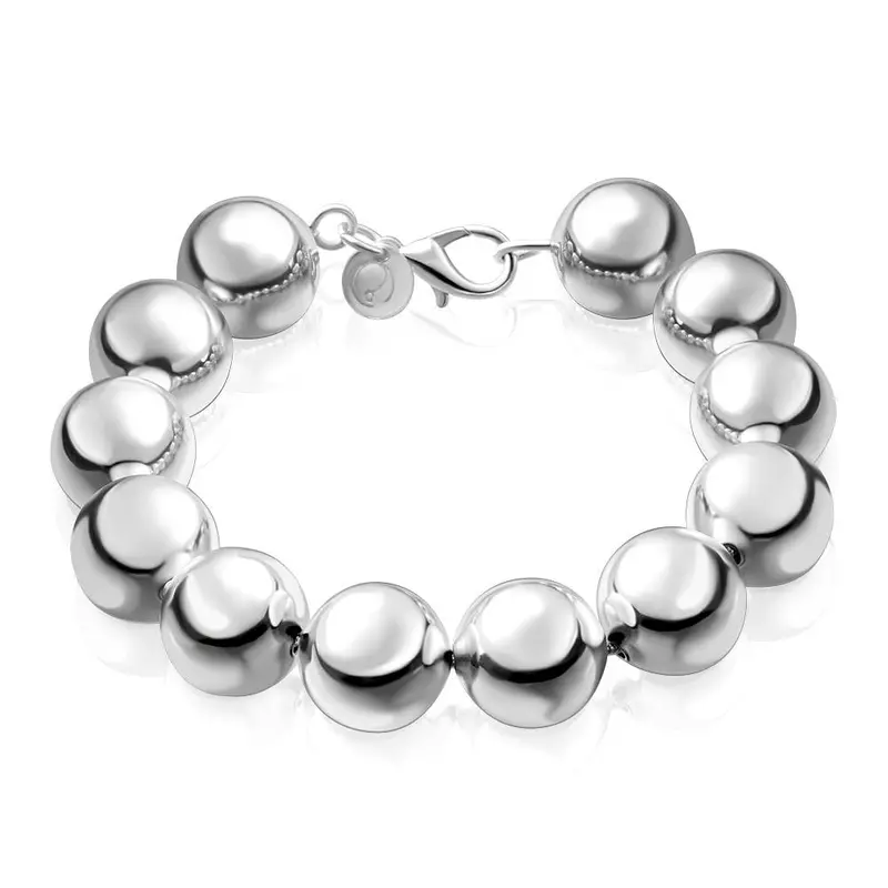 Silver Plated Jewelry Bracelet Fine Solid Bead Bracelet And Retail 8 1