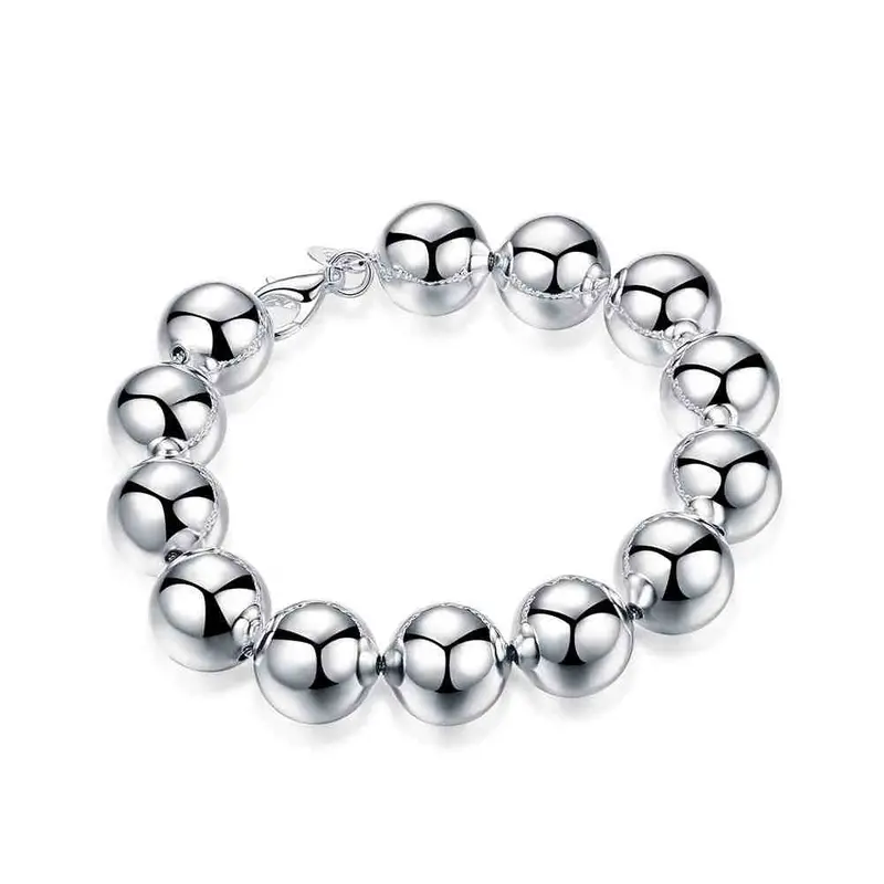 Silver Plated Jewelry Bracelet Fine Solid Bead Bracelet And Retail 8 2