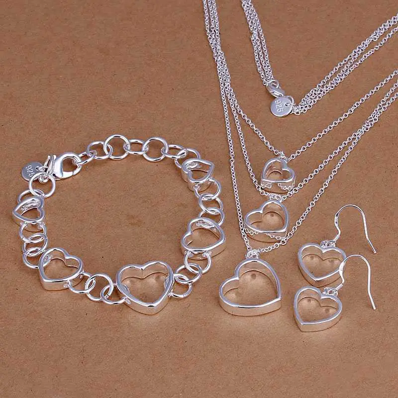 Silver Plated Jewelry Set African Jewelry Set Bijouterie 68 1