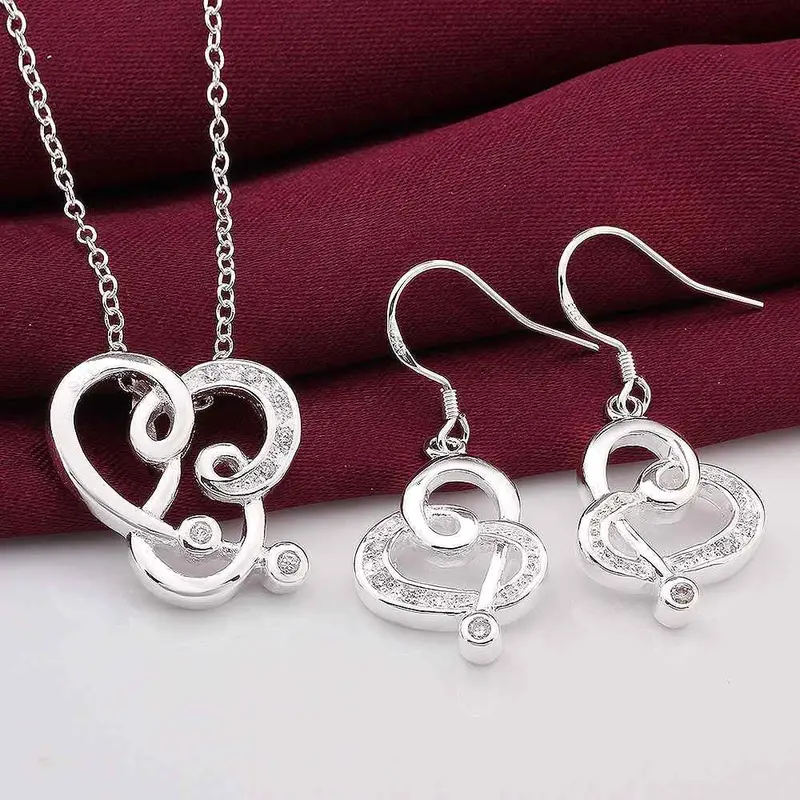 Silver Plated Jewelry Set Cloud N+E Hand Madeball Smts682 1