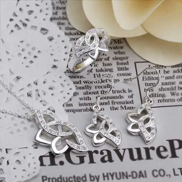 Silver Plated Jewelry Sets Sets Wedding Jewelry 95 2