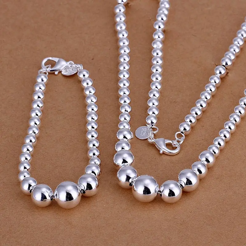 Silver Plated Jewelry Sets Silver Plated Necklace Bracelet Smts 8 1