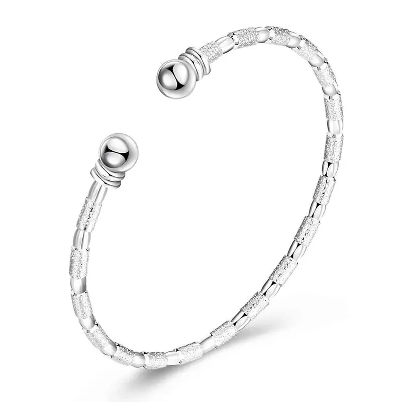 Silver Plated Lines Men Bracelet Diy Smtb229 1