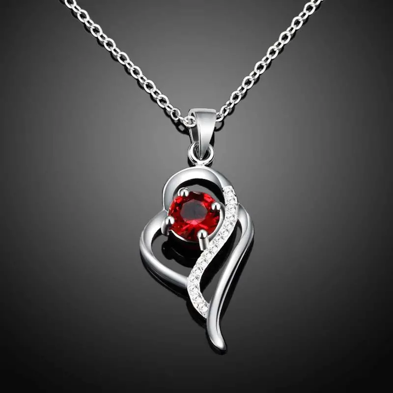 Silver Plated Necklace Women Insets Irregular Corrente De Prata Masculina Charm18 5