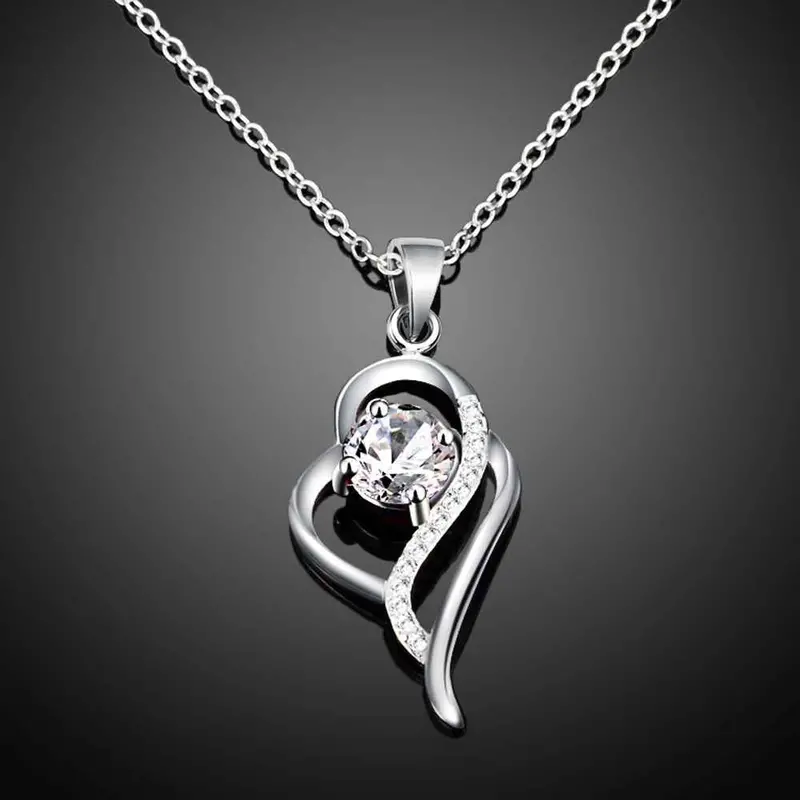Silver Plated Necklace Women Insets Irregular Corrente De Prata Masculina Charm18 8