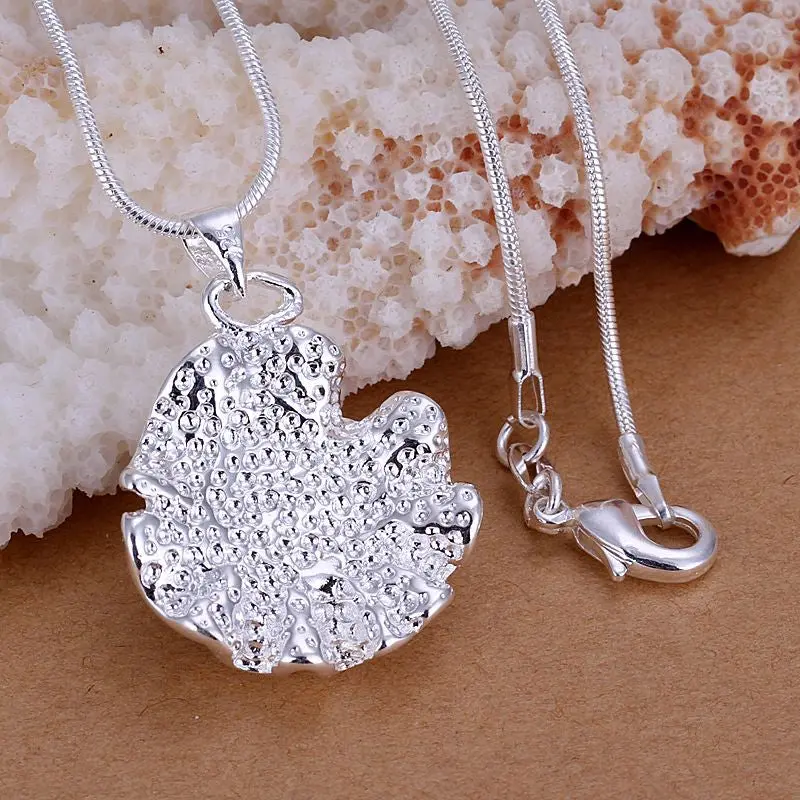 Silver-Plated Necklaces & Pendants Roses Flower Collares Populares Ruby Jewelry 2