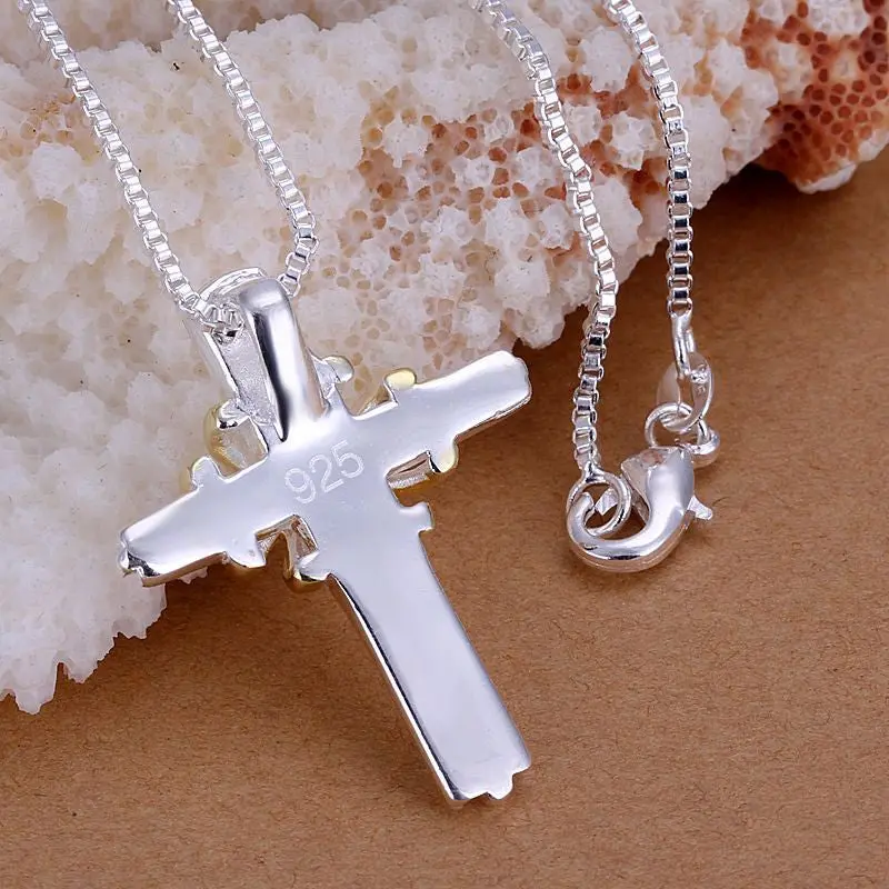 Silver Plated Necklaces &Amp; Pendants Separations Cross Colar Gift For Her 2