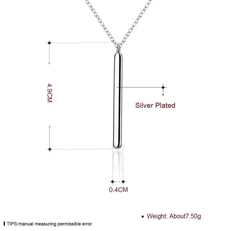 Silver-Plated Necklaces &Amp; Pendants Straight Collar Sport 2