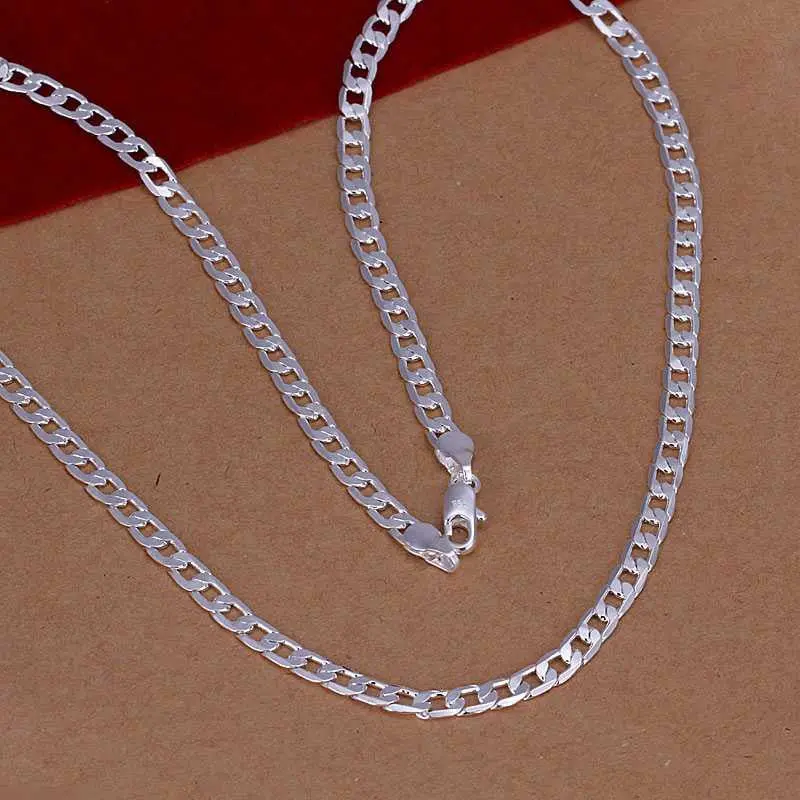 Silver Plated Pendants 4Mm 16''-3 '' Sideways Perfume Women Hand Madeball 132 2