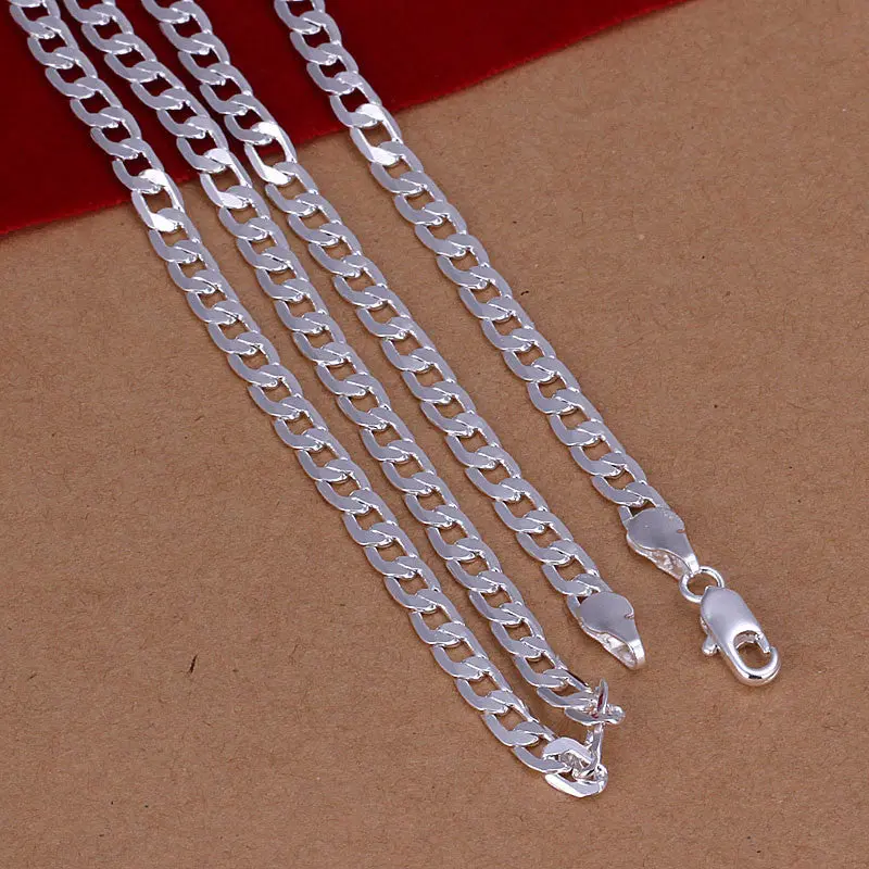Silver Plated Pendants 4Mm 16''-3 '' Sideways Perfume Women Hand Madeball 132 3