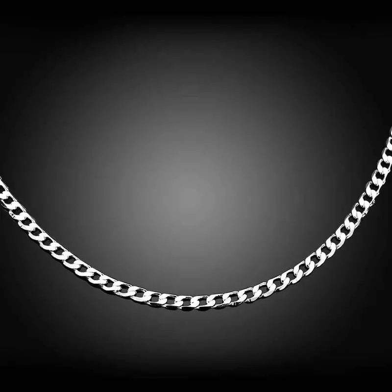 Silver Plated Pendants 4Mm 16''-3 '' Sideways Perfume Women Hand Madeball 132 5