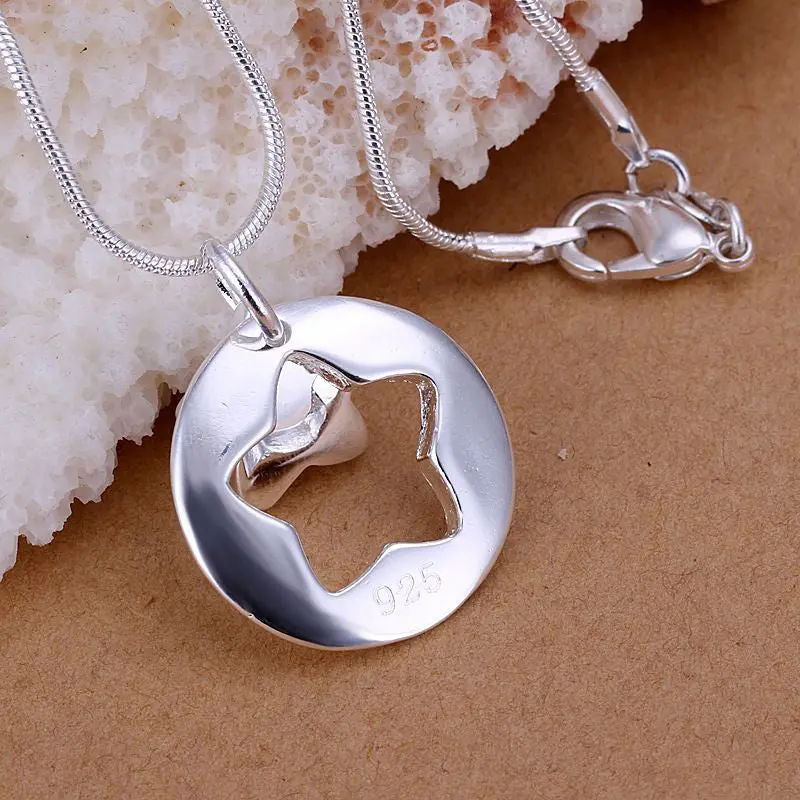 Silver Plated Pendants Couple Star Collane Men Jewelry 2