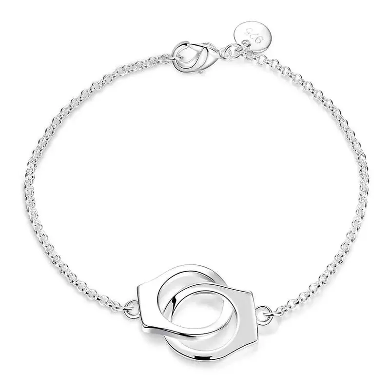 Silver Plated Pulseras Handcuffs One Direction Charms Knwh  6 1