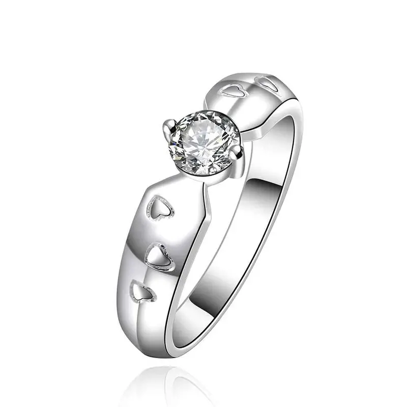 Silver Plated Ring Jewelry Crystal Dot Ring 6 9 1