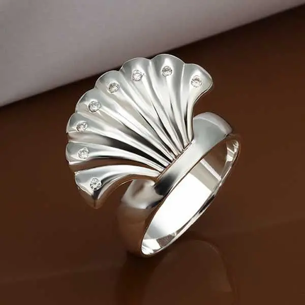 Silver Plated Ring Jewelry Shell Ring 219 1