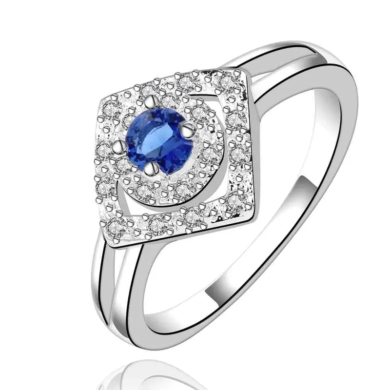 Silver Plated Ring Jewelrycause Blue Light Ring 566 1