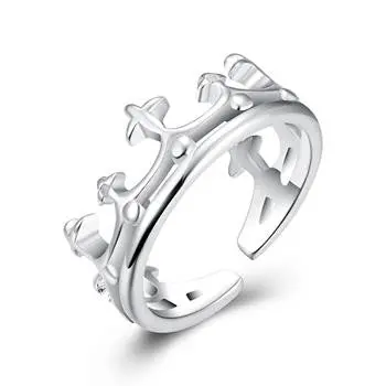 Silver Plated Ring Jewelrycrown Ring 189 1