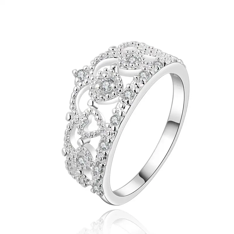 Silver Plated Ring Jewelrycrown Simple Ring 469 1