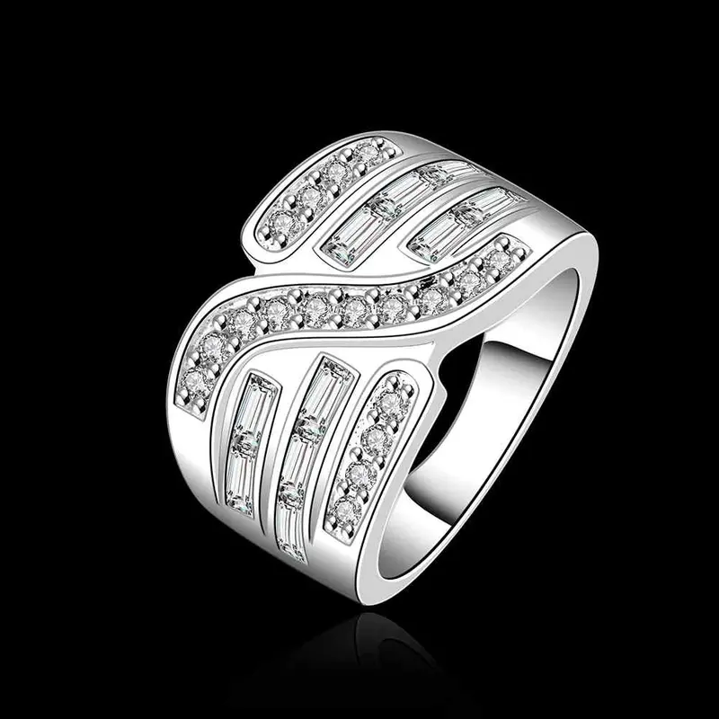 Silver Plated Ring Jewelrycrystal Tiao Ring 578 2