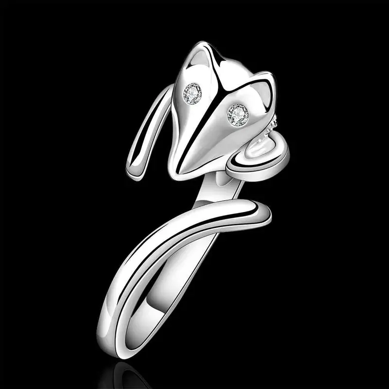 Silver Plated Ring Jewelryfox On Finger Ring 589 2