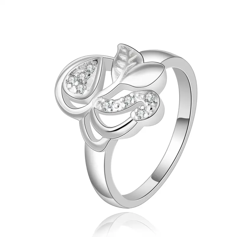 Silver Plated Ring Jewelrygross Leaf Ring 414 1