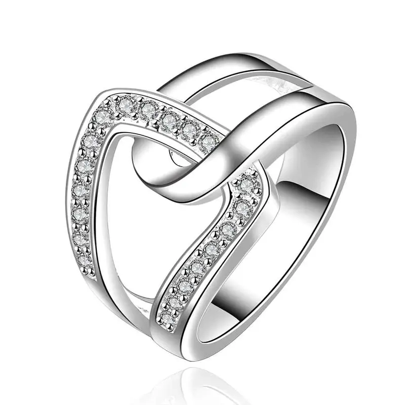 Silver Plated Ring Jewelryhand In Hand Qua Ring 634 1